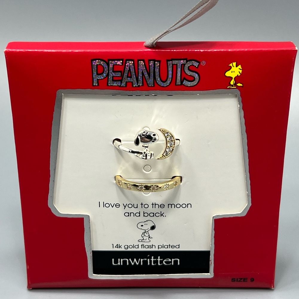 Unwritten Peanuts Snoopy Ring Set Size 9 - New